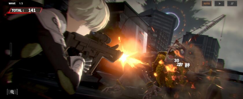 ゲーム「怪獣8号」戦闘画面