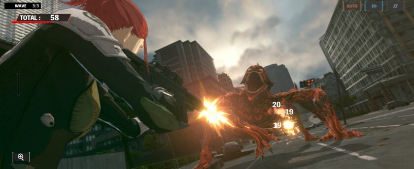 ゲーム「怪獣8号」戦闘画面